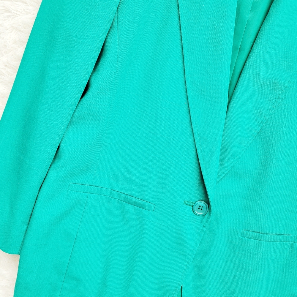 Pendleton Vintage Green Single Button Blazer - image 3